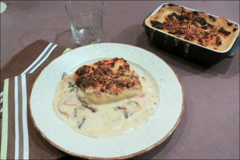 Quenelles au jambon et champignons gratinées Happy papilles