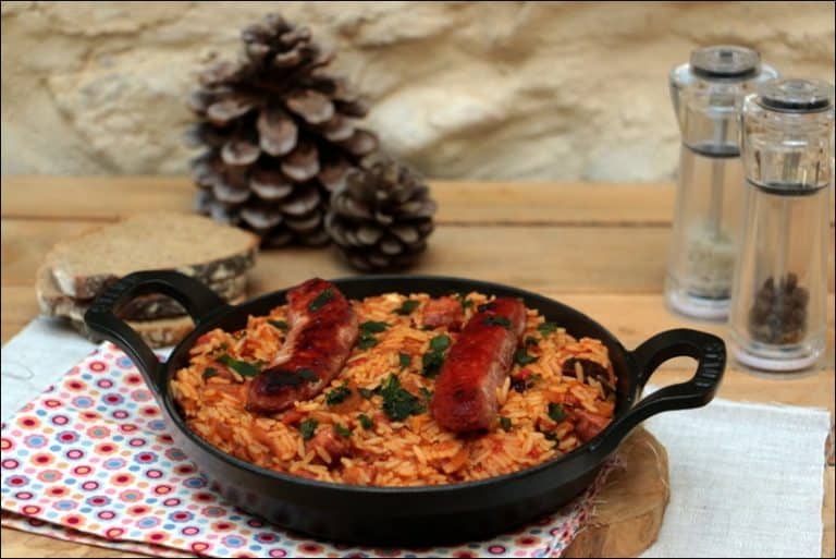 Riz à la tomate et aux saucisses Happy papilles