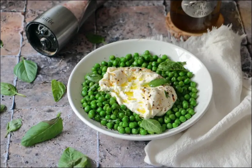 Burrata Aux Petits Pois De Laurent Mariotte Happy Papilles