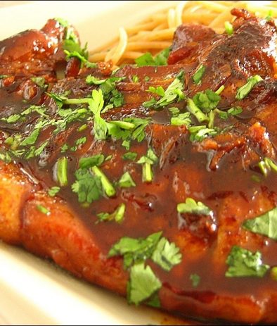 côtes de porc marinées au gingembre