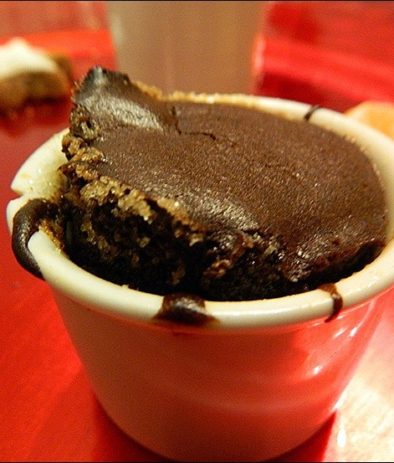 soufflés au chocolat et aux marrons