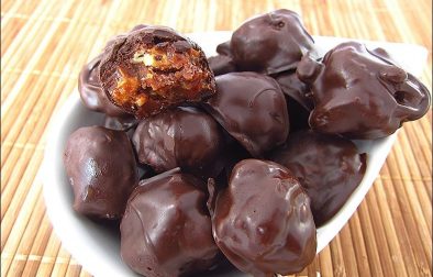 bouchées chocolat caramel noisettes amandes