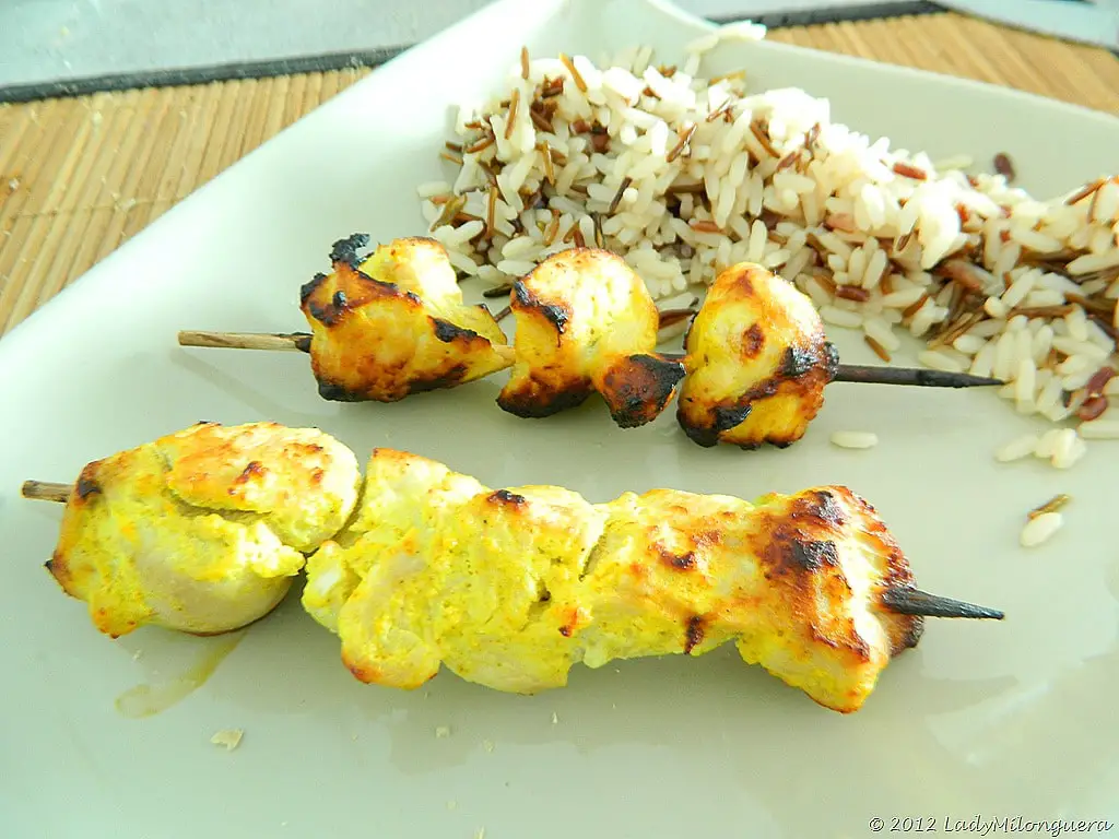 brochettes dinde curry
