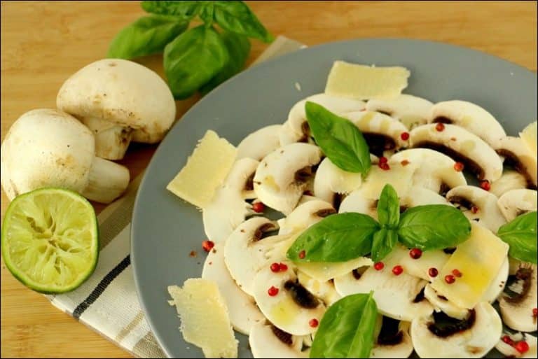 Carpaccio de champignons au parmesan - Happy papilles Carpaccio de champignons au parmesan - Happy papilles