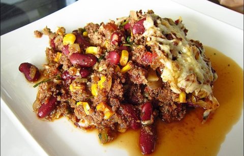 chicli con carne gratiné
