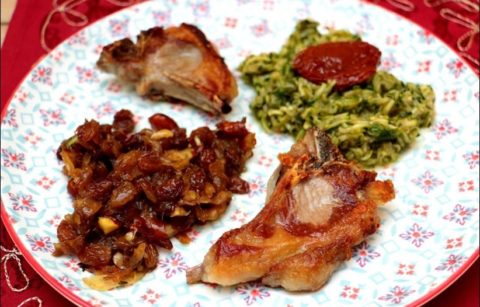 côtes d'agneau aux raisins secs