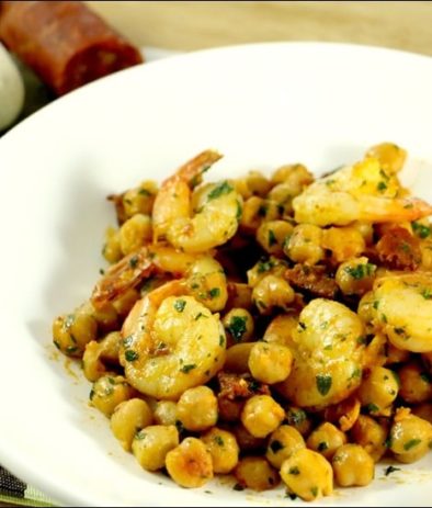 crevettes piquantes au pois chiches