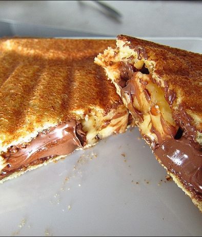 croque-monsieur banane et pâte à tartiner