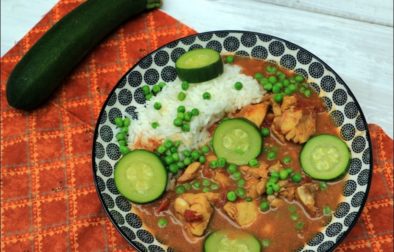 curry de poisson au lait de coco et légumes verts
