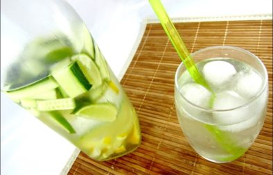 eau d'été aromatisée au concombre et citron vert