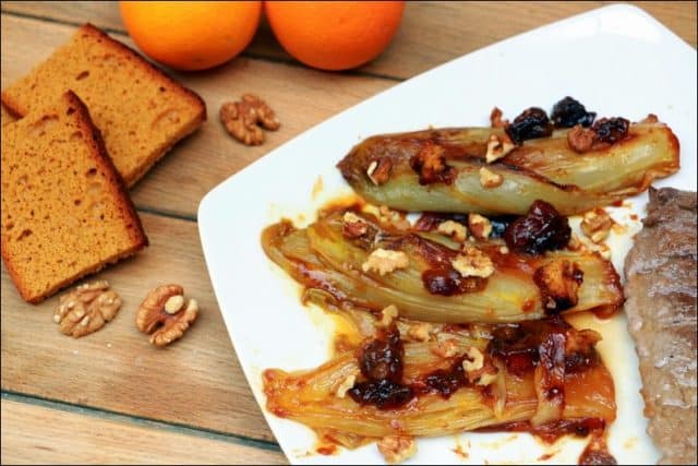 Endives braisées à l'orange et au pain d'épices - Happy papilles