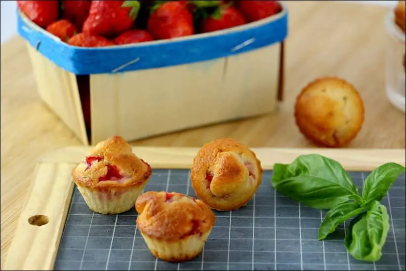 muffins fraise basilic