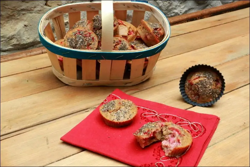 muffins moelleux aux fraises et graines de chia