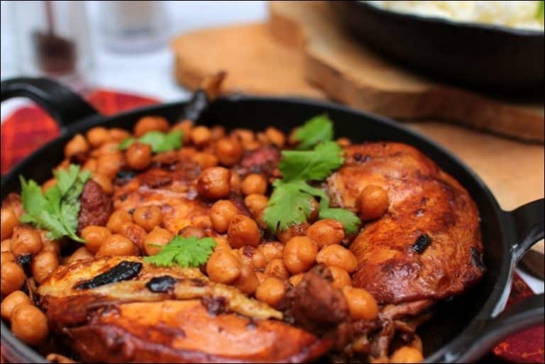 Poulet aux pois chiches et à la cannelle - Happy papilles
