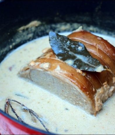 roti de porc dans lait