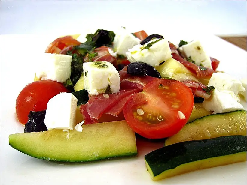 salade courgette tomate