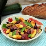 salade de courgettes grillées et mini quenelles