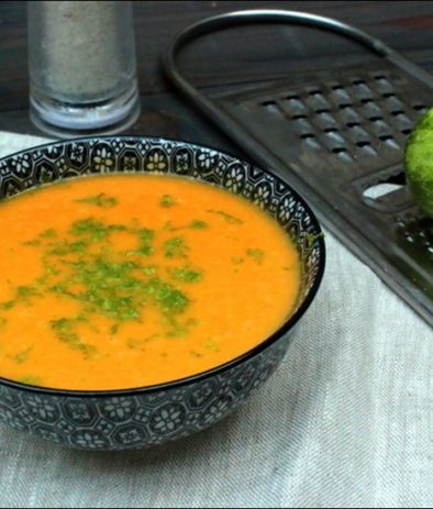 soupe acidulée à la courge butternut aux saveurs asiatiques