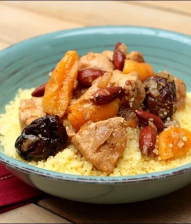 tajine express de poulet aux fruits secs