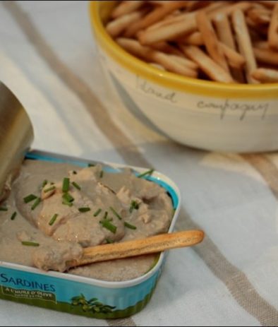 rillettes de sardines au citron et ciboulette
