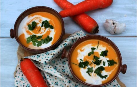 Velouté de carotte et coco au gingembre