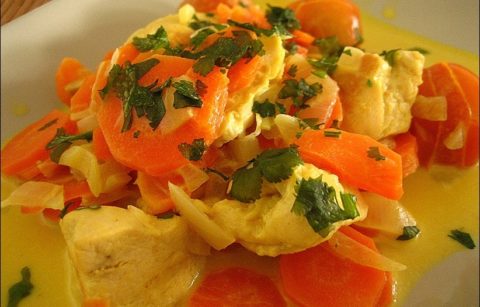 mijoté de poulet au curry à la thaï