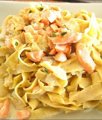 pates au saumon fumé et crème au curry