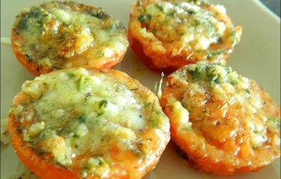 tomates gratinées à la mozzarella