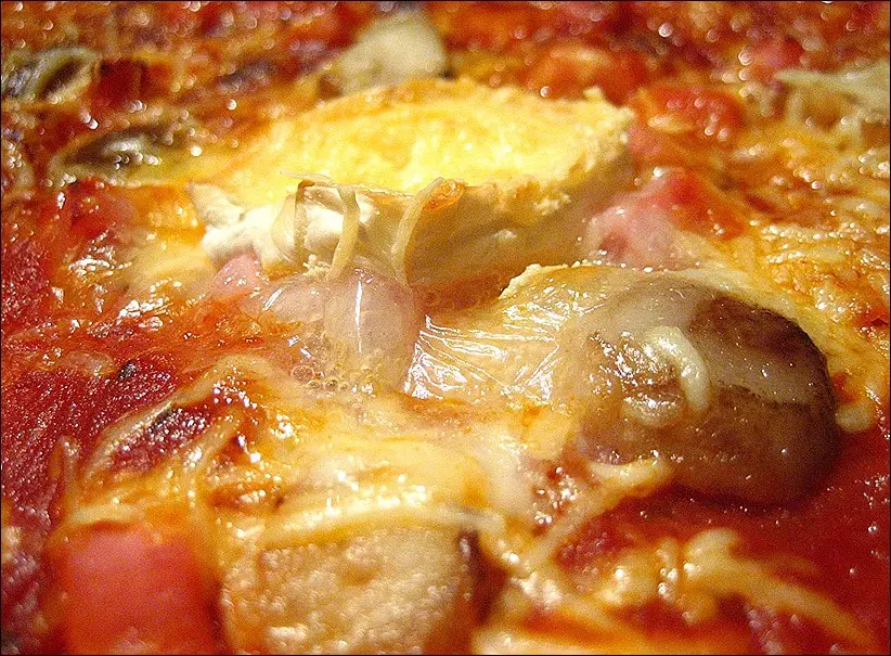pizza chevre jambon champignons