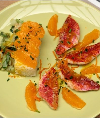 filets de rouget sauce à l'orange