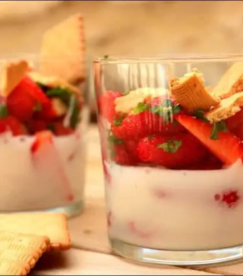 fraises à la crème de coco