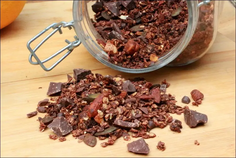 granola chocolat noir recette