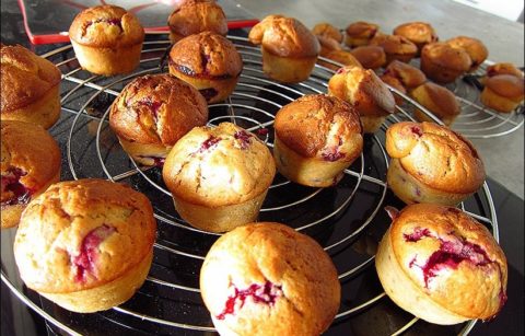 muffins au citron framboises et pistaches