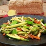 poelee courgettes petits pois gingembre