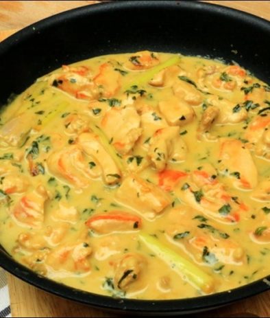 poulet au lait de coco basilic et citronnelle