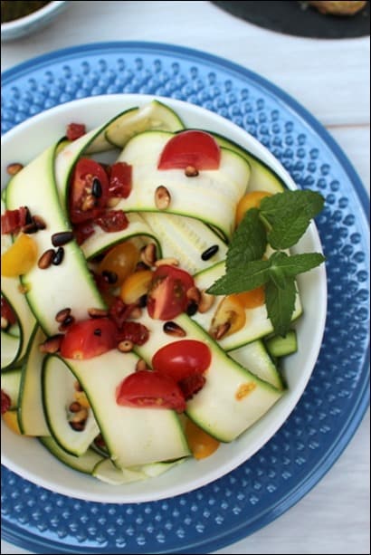 salade courgettes crues