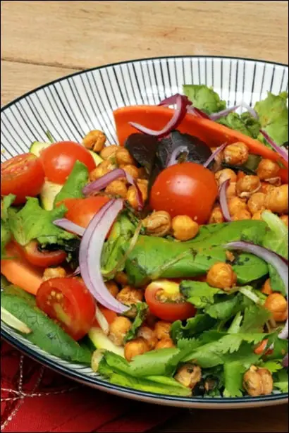 salade pois chiches tomates