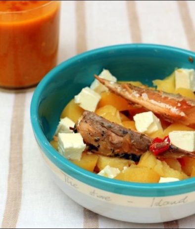 salade de pomme de terre au maquereau et feta