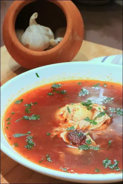 soupe chorizo oeufs