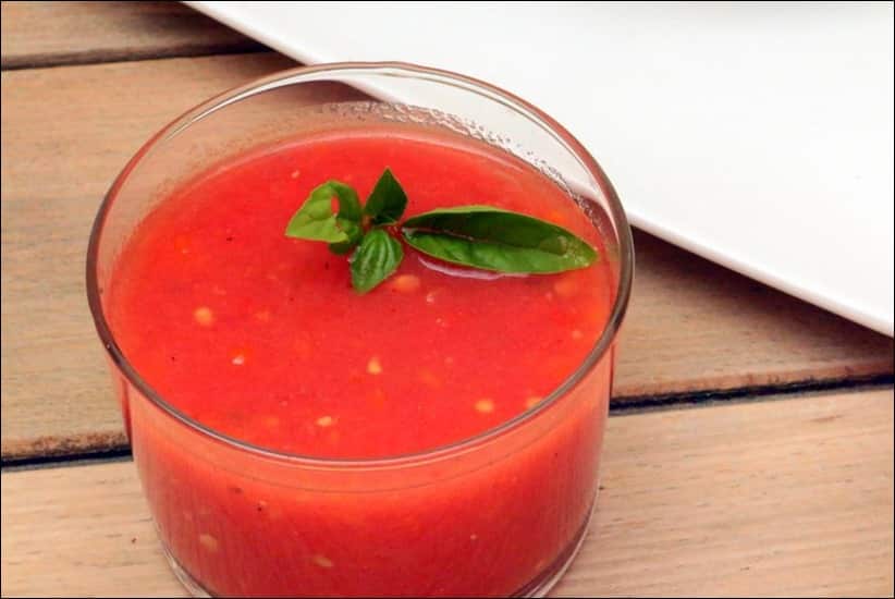 soupe froide tomate basilic