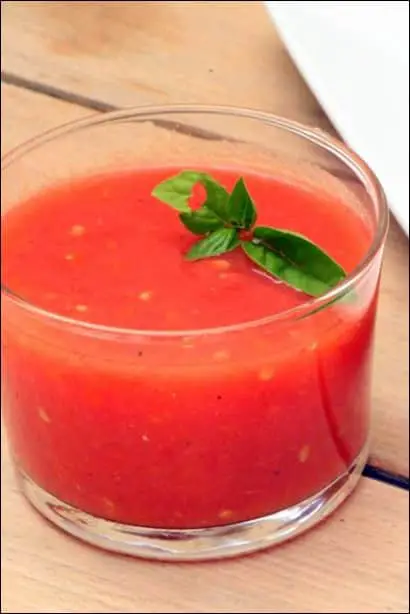 soupe froide tomate et pasteque