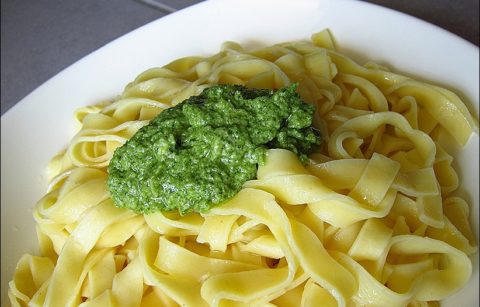 tagliatelles au pesto de courgette