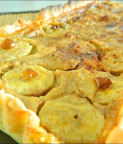 tarte à la banane et lait de coco