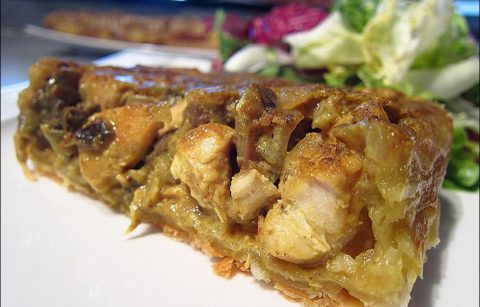 tarte tatin de poulet à l'indienne