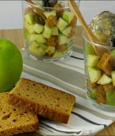 verrines de sardines et pommes Granny Smith