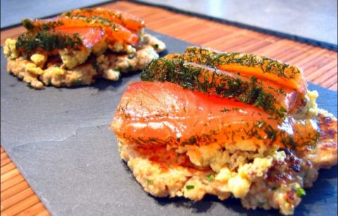 blinis au son d'avoine et saumon fumé