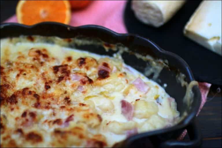 Gratin de gnocchi au chèvre et au jambon - Happy papilles
