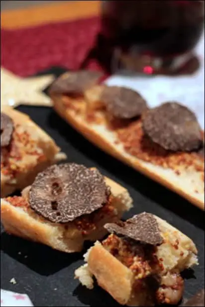 recette tartine truffe noire