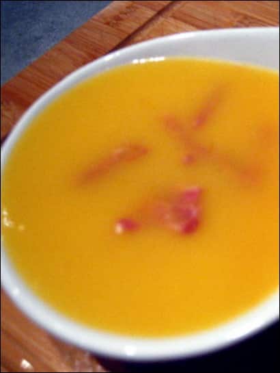 soupe courge lardons