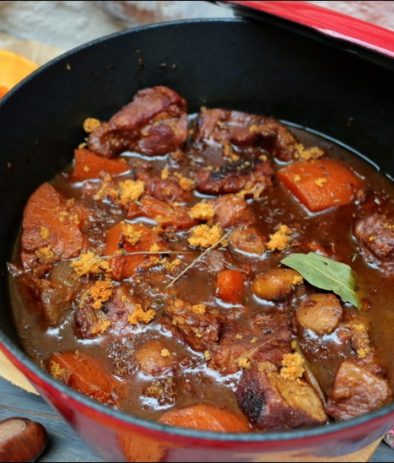 porc au cidre courge et marrons